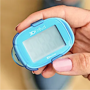 3DFitBud Simple Step Counter Walking 3D Pedometer with Clip and Lanyard, A420S Plum - Auto sleep off feature to save battery. Turns off when no movement is detected.
