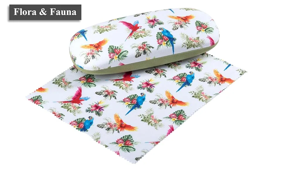 Edison & King Glasses Case with Motif and Glasses Cleaning Cloth One Size Geo - Edison & King, Case, Cloth, Designer
