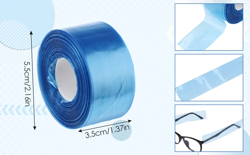 Disposable Eyeglass Temple Protector Protective Cover Protective Cover Blue 200 Pieces Blue Eyeglass Temple Protective Cover - product information 3