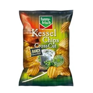 funny-frisch Kessel Chips Cross Cut Ranch Sauce Style 10-pack (10 x 120 g) - product information 2