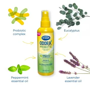 Dr. Scholl's Probiotic Foot Spray 4oz Immediately Eliminates and Prevents Odors from Returning Shoe Deoderizer, 4 Ounce Probiotic Odor Spray (4 oz) - product information 2