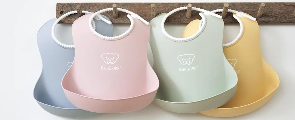 BabyBj rn Bibs 2-pack Pale Green/Pale Pink - product information 3