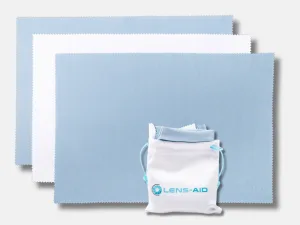 LENS-AID microfiber cleaning cloth in a chic design: for camera lens display and as a glasses cleaning cloth (microfiber cloth 20x20 cm) Pineaplle - XXL MFT