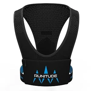 Runitude cell phone holder for running breast pocket light key clip holder light strap waterproof reflective for women and men black - Runitude Laufweste mit integrierter und schnell erreichbarer Handyhalterung vor der Brust