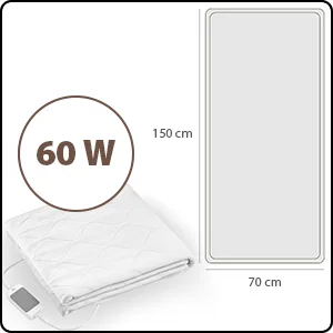 Proficare heat under bed |electrically heated |Hermited ceiling |70x150cm |Automatic switch -off |3 adjustable steps |Overheating protection |Electric thermal blanket |Heating blanket |PC-WUB 3060 - product information 3