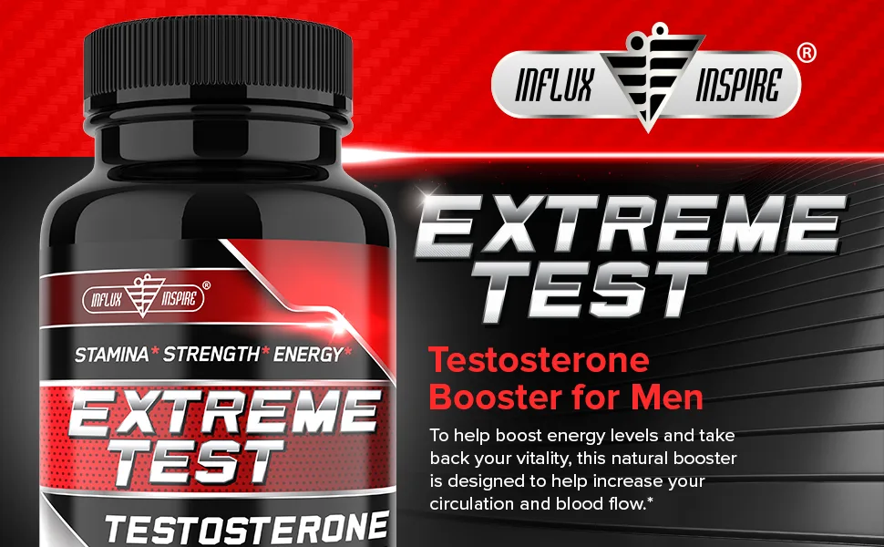 Testosterone Booster for Men - Test Booster for Stamina, Endurance & Strength - 60 Capsules - testosterone booster for men