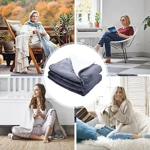 FAYNDE portable heating ceiling USB-electrical scarf heating shell plush thermal blanket heating cushion heated ceilings Energy-saving & washable blanket electrical - Einfache Einstellung