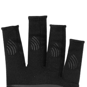 Duerer arthritis compression gloves with straps ladies men for RSI carpal tunnel rheumatism tendonal inflammation hand pain hand support fingerless gloves for computer black s - duerer
