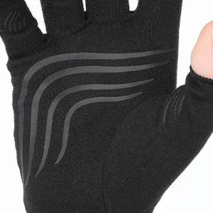 Duerer arthritis compression gloves with straps ladies men for RSI carpal tunnel rheumatism tendonal inflammation hand pain hand support fingerless gloves for computer black s - product information 5