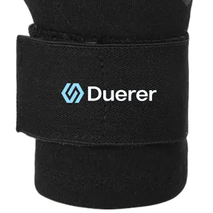 Duerer arthritis compression gloves with straps ladies men for RSI carpal tunnel rheumatism tendonal inflammation hand pain hand support fingerless gloves for computer black s - product information 7