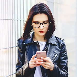 Gaoye Blue Light Blocking Glasses - Trending Round TR90 Frames, Metal Arms, UV400 Protection - Matching Soft Case - cool beautiful