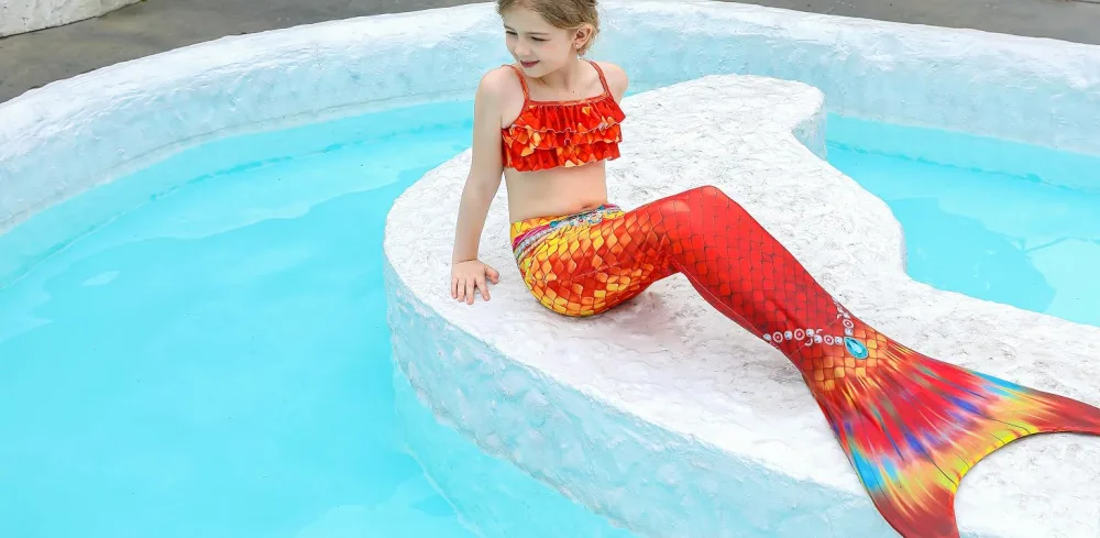 shepretty mermaid tail for swimming for children with mermaid fin 140 Ag5+rose - product information 7