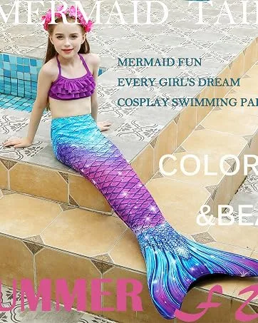 shepretty mermaid tail for swimming for children with mermaid fin 140 Ag5+rose - product information 8