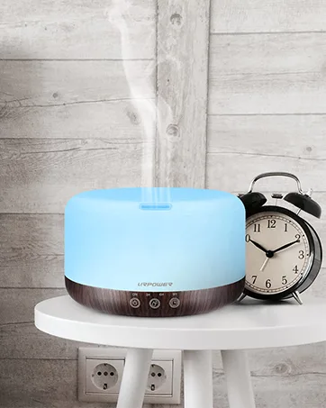 URPOWER 1000ml Essential Oil Diffuser Remote Control 5 in 1 Ultrasonic Aromatherapy Oil Cool Mist Humidifier Running 20 Hours with Adjustable Mist Mode/4 Timer Settings for Large Room Study Yoga Spa A-yellow - 1000ml Essential Oil Diffusers