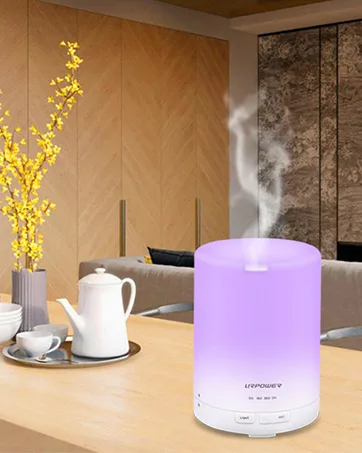 URPOWER 1000ml Essential Oil Diffuser Remote Control 5 in 1 Ultrasonic Aromatherapy Oil Cool Mist Humidifier Running 20 Hours with Adjustable Mist Mode/4 Timer Settings for Large Room Study Yoga Spa A-yellow - 300ml Essential Oil Diffusers