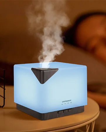 URPOWER 1000ml Essential Oil Diffuser Remote Control 5 in 1 Ultrasonic Aromatherapy Oil Cool Mist Humidifier Running 20 Hours with Adjustable Mist Mode/4 Timer Settings for Large Room Study Yoga Spa A-yellow - 700ml Aromatherapy Diffuser