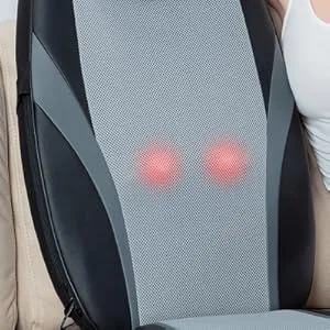 Comfier Back Massager with Heat,Shiatsu Massage Chair Pad,Deep Kneading Full Back Massage Cushion for Shoulder,Back for Home,Office use Gray - heat