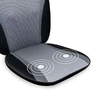 Comfier Back Massager with Heat,Shiatsu Massage Chair Pad,Deep Kneading Full Back Massage Cushion for Shoulder,Back for Home,Office use Gray - vibration massage