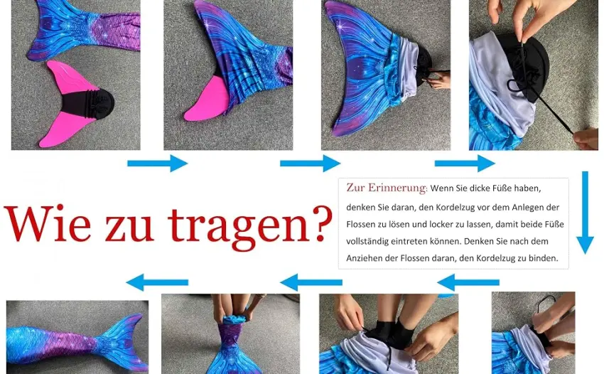 shepretty mermaid tail for swimming for children with mermaid fin fenjcka17 120 - product information 6