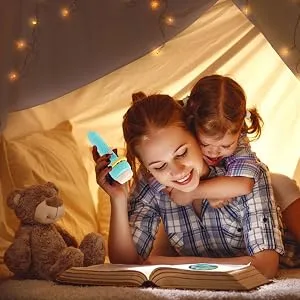 Huayeex children's projector toys toy projector flashlight for children |Night light for pedagogical learning before going to bed - portable flashlight projector including fruits green - Einfach zu verwenden