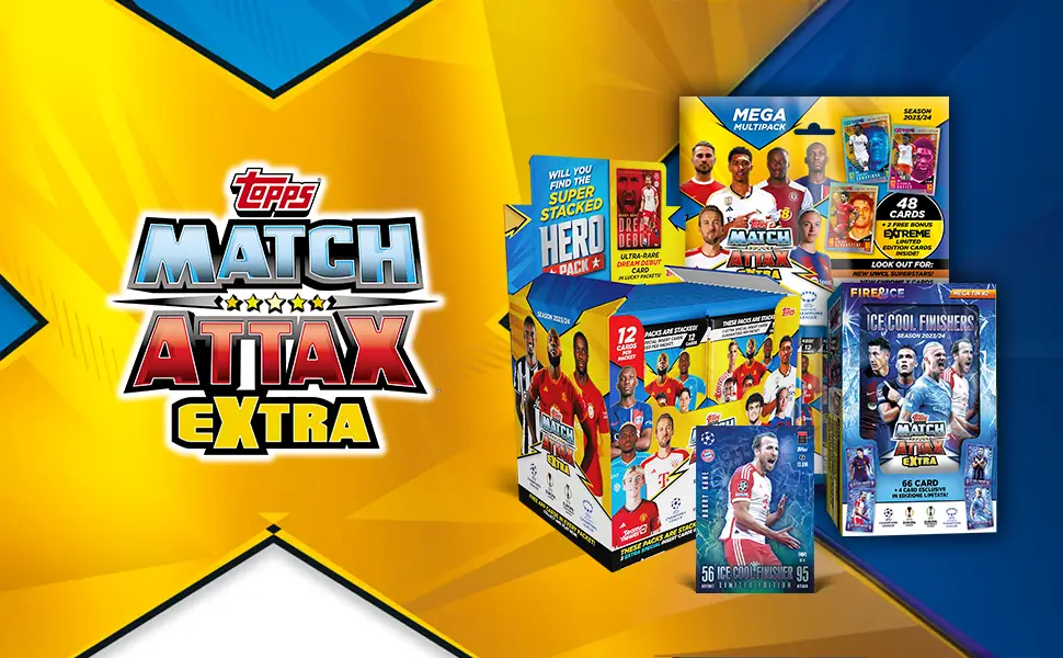 Match Attax Extra 2024 - Eco Mega Multipack (RedUced Packaging Version) - 48 Match Attax Cards (4 packages) Plus 2 Random Extreme Limited Edition Cards - Match Attax Extra 2024 Fußballkarten Multipack