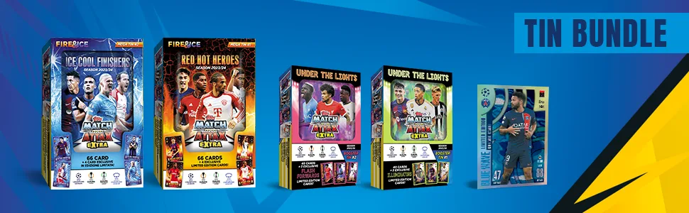 Match Attax Extra 2024 - Eco Mega Multipack (RedUced Packaging Version) - 48 Match Attax Cards (4 packages) Plus 2 Random Extreme Limited Edition Cards - Match Attax Extra 2024 kommt mit verschiedenen Mega-Dosen