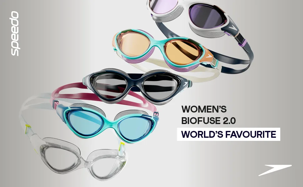 Speedo Women's Biofuse Goggles Blue One Size - biofuse brille woemn