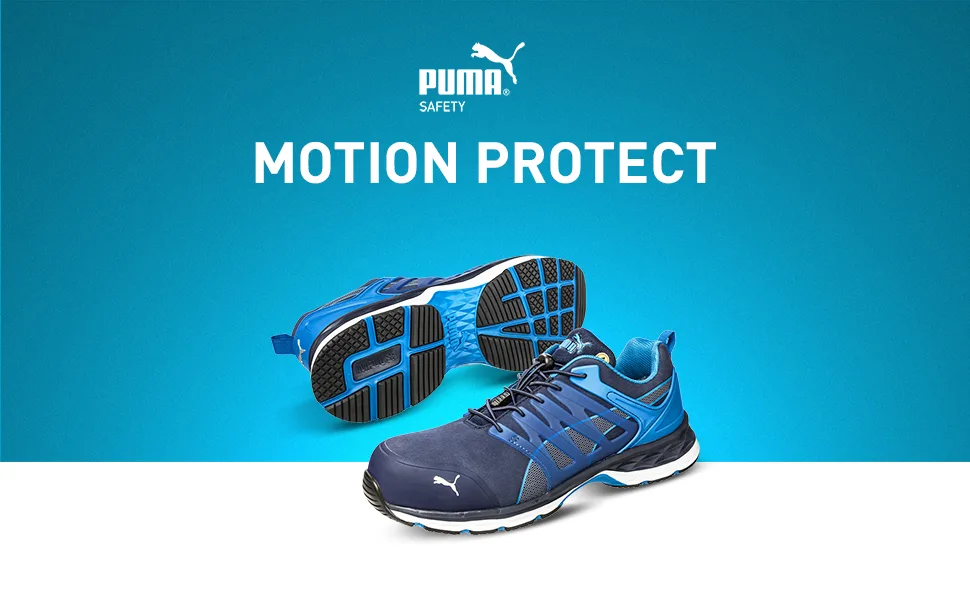 PUMA Unisex Xcite Grey Low Athletics Shoe 39 EU Grey Blue - Puma Safety MOTION PROTECT Header