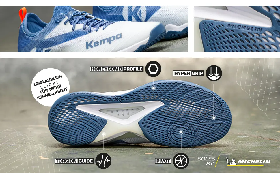 Kempa Unisex Kids Attack Contender Junior Caution Handball Shoes 30 EU Black Negro Antracita Amarillo 000 - product information 3
