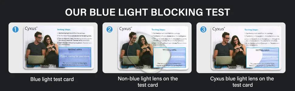 Cyxus Blue Light Glasses Round Frame UV Blocking Computer Glasses Clear Lens Metal Eyewear Ultra Light Relieve Digital Screen Eye Strain, Headache 03 - Leopard - blue light blocking test