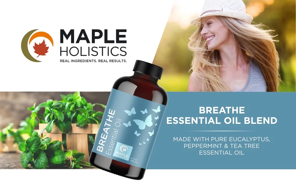 Breathe Blend Essential Oil for Diffuser - Invigorating Breathe Essential Oil Blend with Eucalyptus Peppermint Tea Tree and Mint Essential Oils for Diffusers for Home and Shower Aromatherapy 2oz 2 Fl Oz (Pack of 1) - B0B1YP2GFN 1