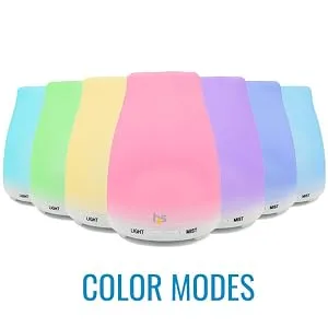 HealthSmart Essential Oil Diffuser, Cool Mist Humidifier and Aromatherapy Diffuser with 150ML Tank Ideal for Small Rooms, Adjustable Timer and Mist Mode, White Small White - MULTIPLE COLOR CHOICES