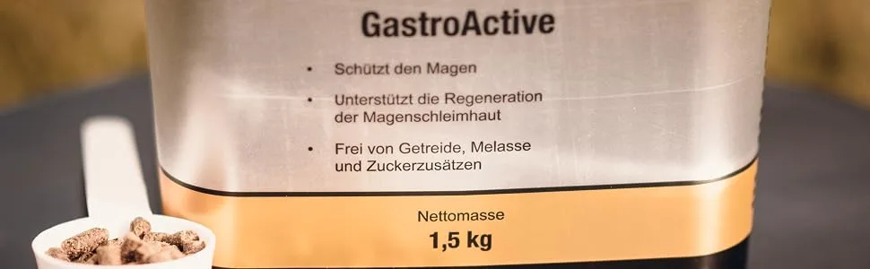 GastroActive - Supports stomach ulcers and sensitive stomachs in horses. 1.5 kg pellets - Magengeschwüre Pferd