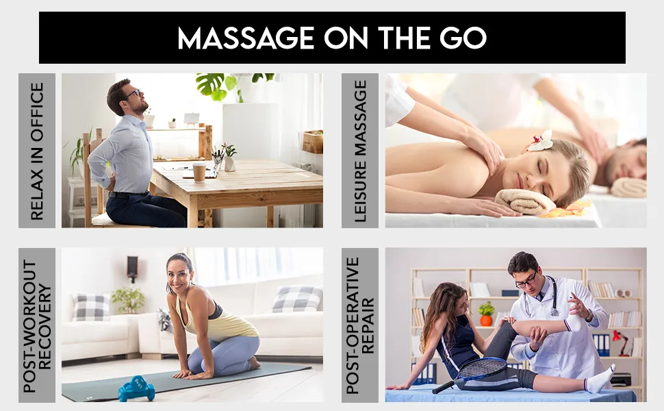 Massage Gun Deep Tissue, Handheld Electric Muscle Massager, High Intensity Percussion Massage Device for Pain Relief with 10 Attachments & 30 Speed Grey - Get massage on the go