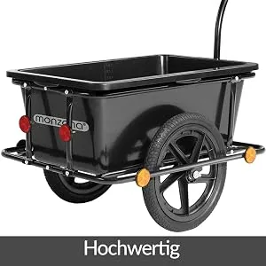 MONZANA Bicycle trailer with 90L plastic tub including coupling Cargo trailer Transport trailer Trailer Handcart - product information 5