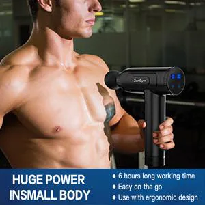 Massage Gun Deep Tissue, Percussion Muscle Massager Gun, 30 Speeds Quiet Handheld Massager for Muscle Neck Back Shoulder , LCD Touch Screen with 10 Heads (Black) - massage gun