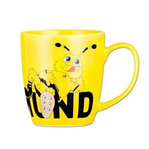Borussia Dortmund BVB magic glass 1 piece (1 pack) & BVB ballpoint pen (set of 3) Bundle with BVB ballpoint pen - BVB-EMMA-Tasse