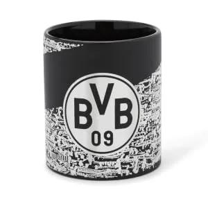 Borussia Dortmund BVB magic glass 1 piece (1 pack) & BVB ballpoint pen (set of 3) Bundle with BVB ballpoint pen - BVB-Tasse Südtribüne