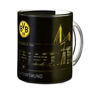 Borussia Dortmund BVB magic glass 1 piece (1 pack) & BVB ballpoint pen (set of 3) Bundle with BVB ballpoint pen - BVB Zaubertasse, Tasse, Borussia Dortmund, Fanartikel