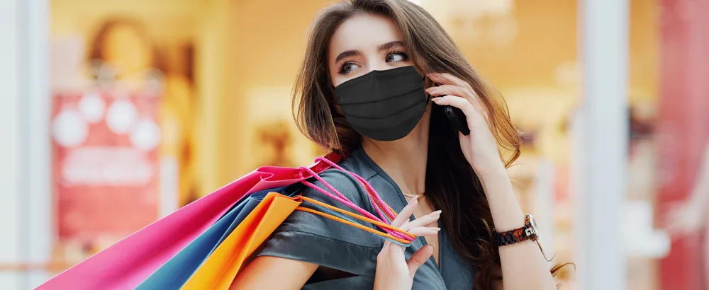 XDX Black Disposable Face Masks 50 Pack- 4 Layer Individually Wrapped Masks for Women Men Unisex Adults Breathable Black Masks for Adults Black-50pcs - mask