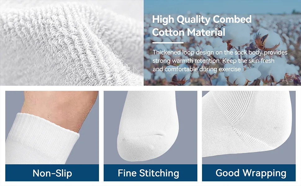 Fencing Socks for Epee Sabre and Foil Thickened Cotton Unisex Protective Fencing Socks for Men and Women White M White - Kniehohe Sport-Socken