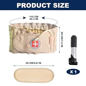Inflatable Lumbar Belt for Lifting One Size Fits Waist Circumference Decompression Belt for the Back Inflatable Hip Belt - Aufblasbarer Lendengürtel