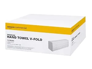 AmazonCommercial 2 LAGIG Interfold V-fold waste paper towels 23 x 24.5 cm 3750 pieces 15 packs with 250 sheets medium white 250 pieces (15 pack) Displaced paper (2-layer) V-fold - product information 5