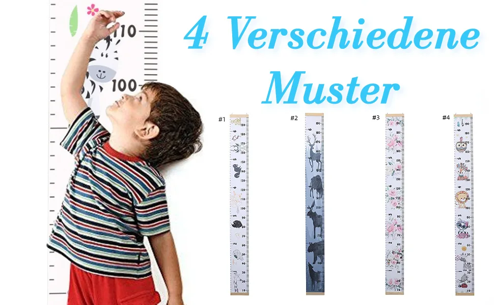 Children's Height Chart Kids Height Measure Growth Chart Portable Cute Wall Sticker Home Room Decoration for Toddlers Babies(#4) - product information 2