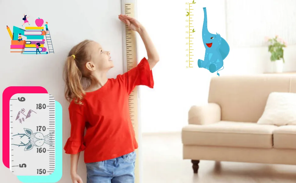 Children's Height Chart Kids Height Measure Growth Chart Portable Cute Wall Sticker Home Room Decoration for Toddlers Babies(#4) - product information 3