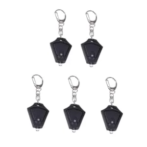 Yardwe 5 pth key rings Key rings flashlight key holder key holder key ring light lamp black light button keychain mini coin bag as shown m - product information 1