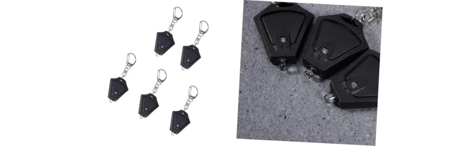 Yardwe 5 pth key rings Key rings flashlight key holder key holder key ring light lamp black light button keychain mini coin bag as shown m - product information 2