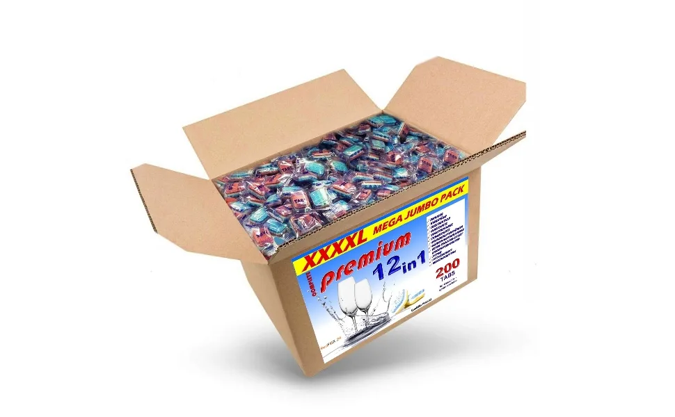 Redfox24 dishwasher tabs - dishwasher flush - dishwasher cleaner - with 12 different functions - available in a 4 kg cardboard fresh 4 kg (1 Pack) - 12 in 1 Tabs