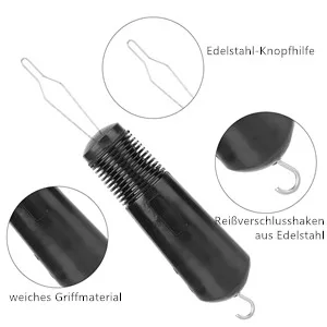 Buttoning AID zip hook zipper helper assist tool shirt shirt clothing Independent Living wide handle grip for arthritis - Buttoning Aid