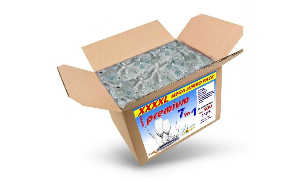 Redfox24 dishwasher broken tabs - dishwasher flush - dishwasher cleaner - with 7 different functions - available in a 3.6 kg cardboard citrus 3.6 kg (1 Pack) - 7 in1